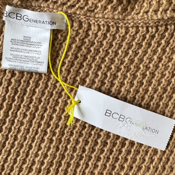 NWT BCBG INFINITY SCARF WAFFLE KNIT QUIET LUXURY SOFT CHIC CLASSIC CLEAN GIRL - Picture 4 of 6